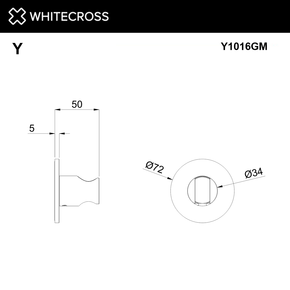 Кронштейн точечный WHITECROSS Y1016GM (оружейная сталь)