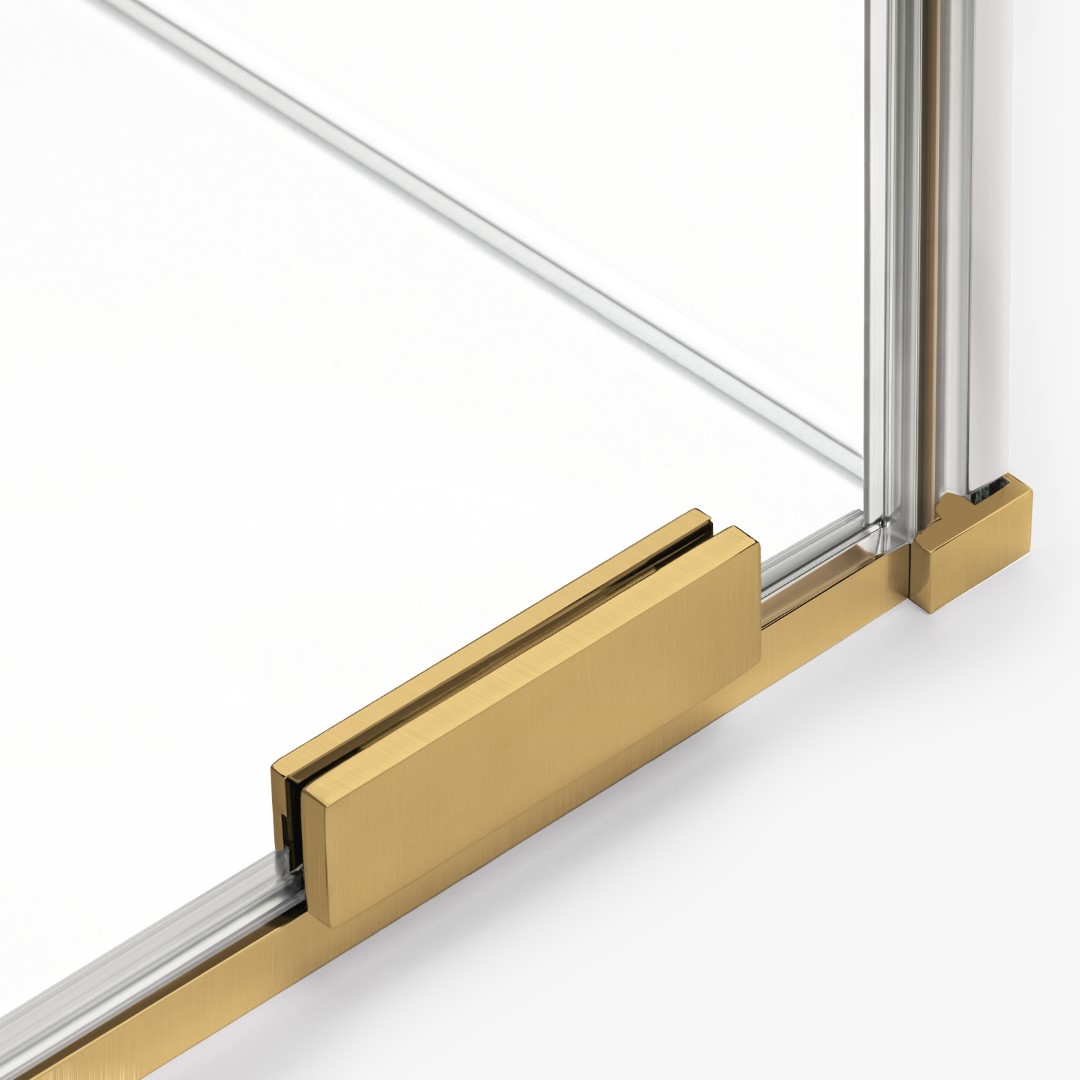 Шторка для ванны NEW TRENDY SMART GOLD BRUSHED 150x150 EXK-7792-WU (брашированное золото)