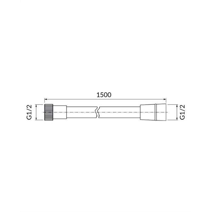 Душевой шланг OMNIRES 150 см 029NI (никель)