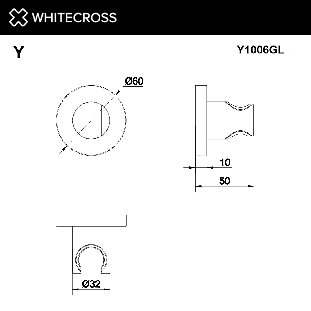 Кронштейн точечный WHITECROSS Y1006GL (золото)