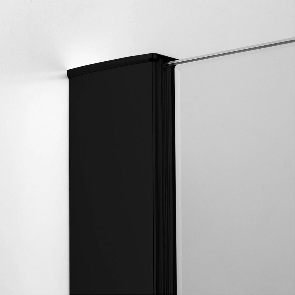 Дверь в нишу NEW TRENDY NEW RENOMA BLACK R 100x195 D-0198A (черный)