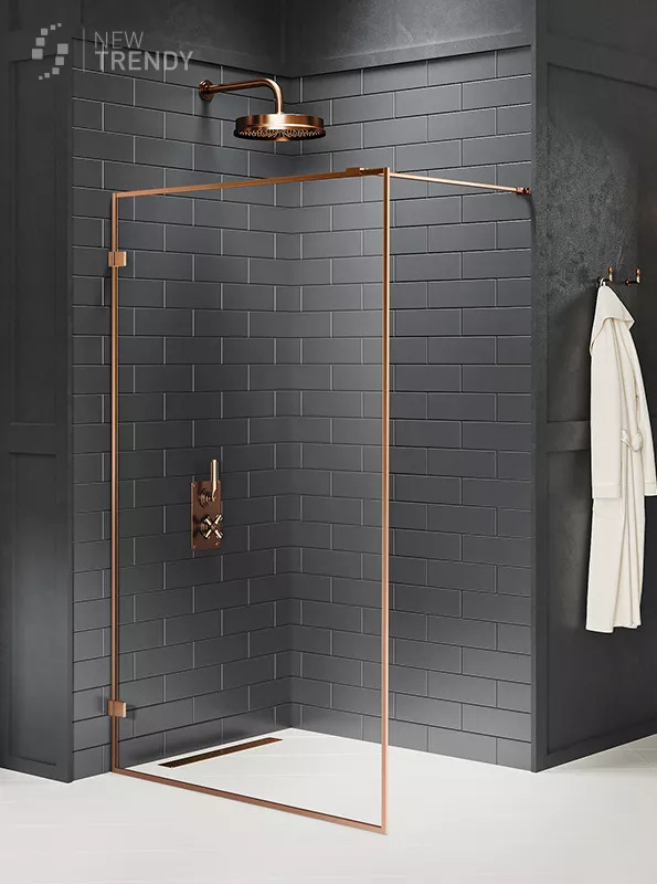 Душевое ограждение NEW TRENDY AVEXA COPPER BRUSHED 120x200 EXK-3801 (брашированная медь)