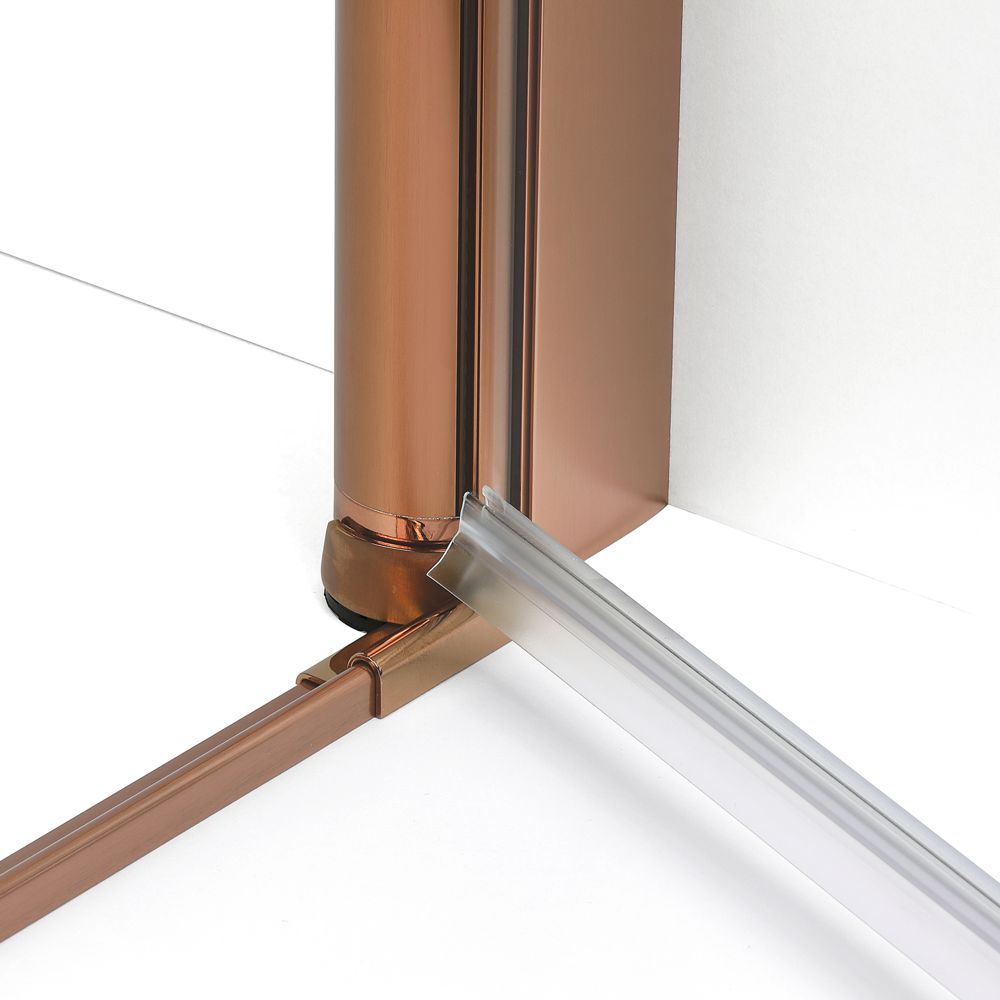 Душевое ограждение NEW TRENDY NEW SOLEO COPPER BRUSHED L 80x80x195 K-2034 (брашированная медь)