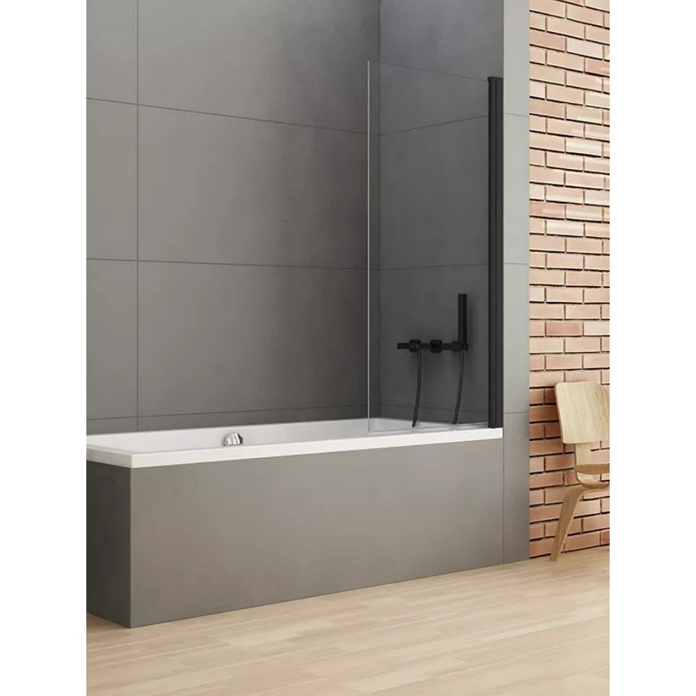 Шторка для ванны NEW TRENDY NEW SOLEO BLACK 50x140 P-0068 (черный)