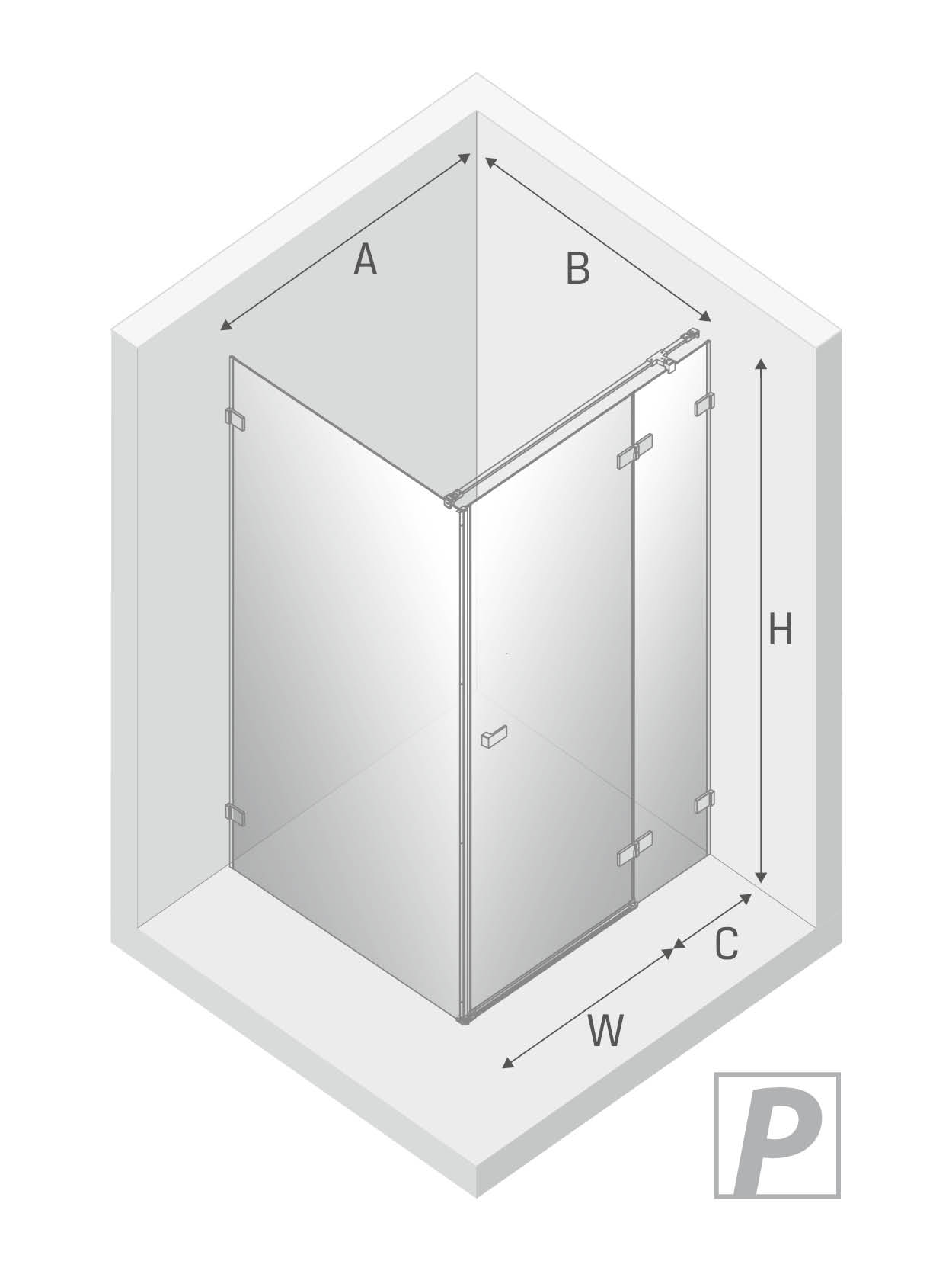 Душевое ограждение NEW TRENDY AVEXA WHITE R 90x70x200 EXK-2737 (белый)