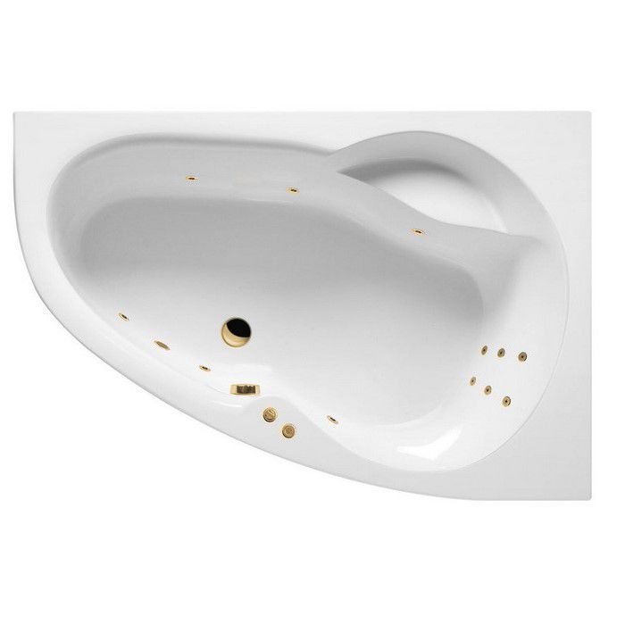 Ванна EXCELLENT Newa 160x95 (правая) "LINE" (золото)