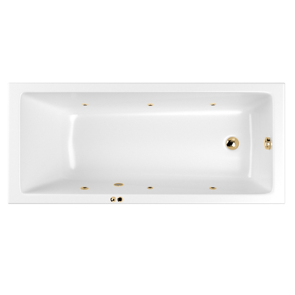 Ванна WHITECROSS Wave Slim 150x70 "SOFT" (золото)