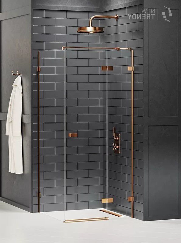 Душевое ограждение NEW TRENDY AVEXA COPPER BRUSHED R 80x90x200 EXK-3577 (брашированная медь)