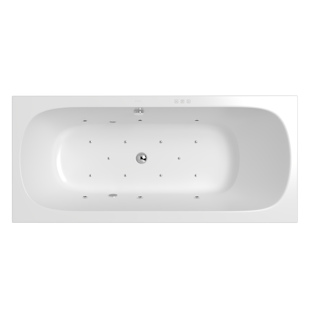 Ванна WHITECROSS Print Slim 170x75 "RELAX" (хром)
