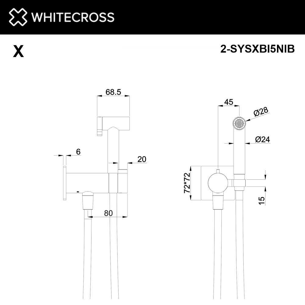 Внешняя часть WHITECROSS SYSXBI5NIB (брашированный никель)
