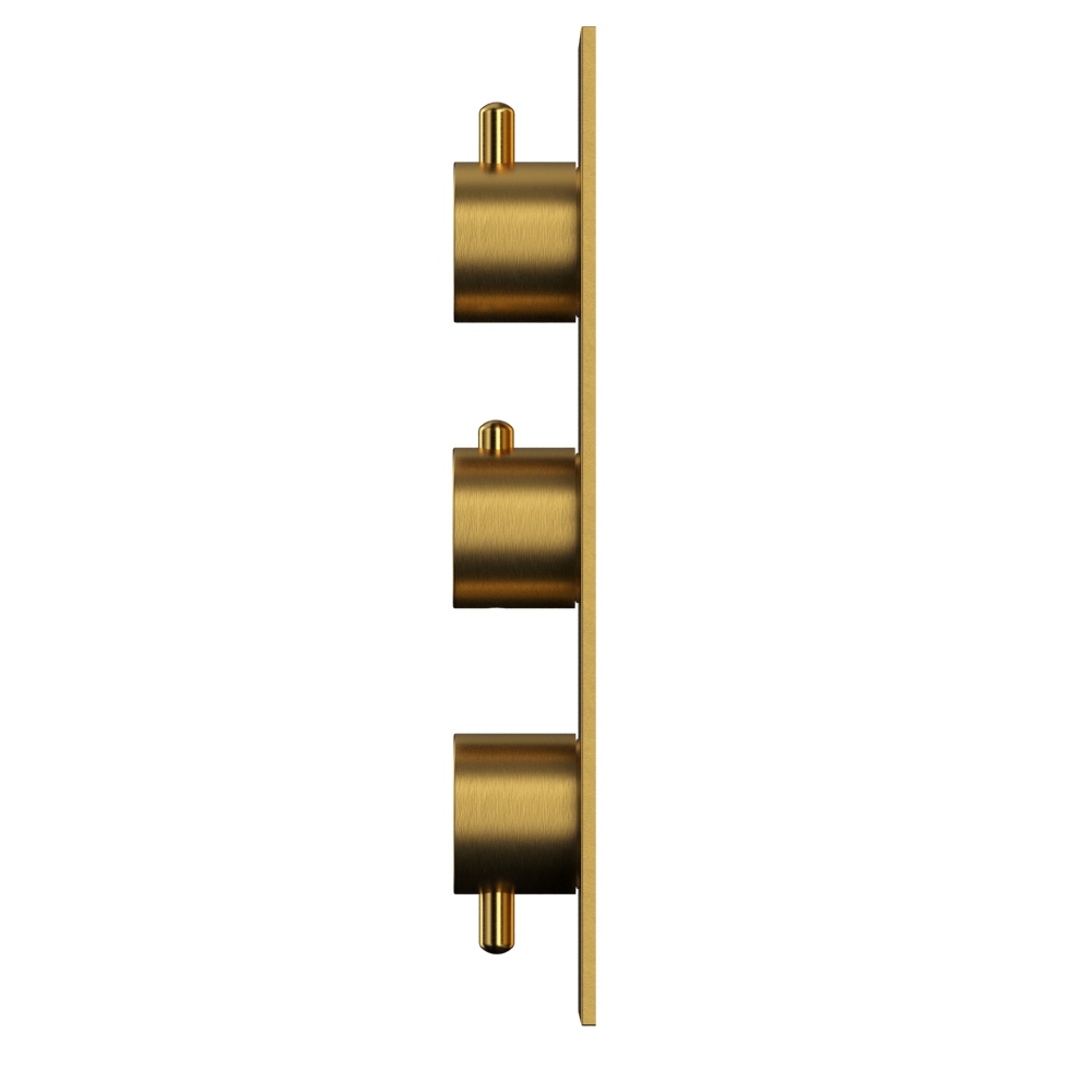 Смеситель термостатический для душа скрытого монтажа WHITECROSS Y Y1238GLB (брашированное золото)
