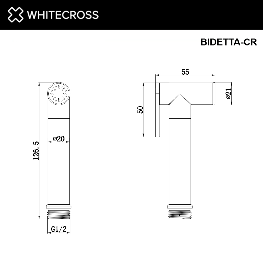 Лейка для биде WHITECROSS BIDETTA-CR (хром)