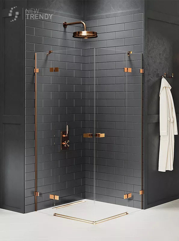 Душевое ограждение NEW TRENDY AVEXA COPPER BRUSHED 110x80x200 EXK-3680 (брашированная медь)