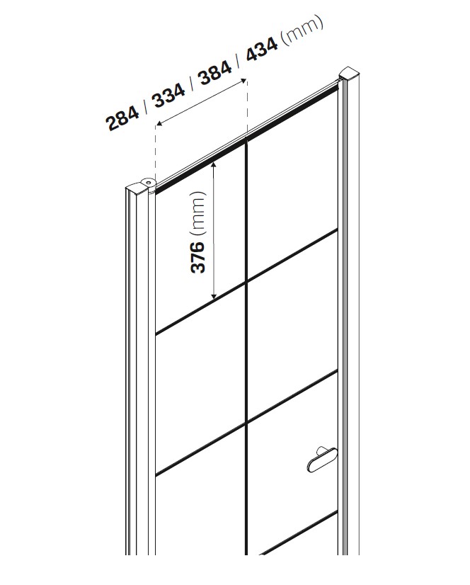 Дверь в нишу NEW TRENDY NEW SOLEO BLACK одинарная 70x195 D-0275A (черный)