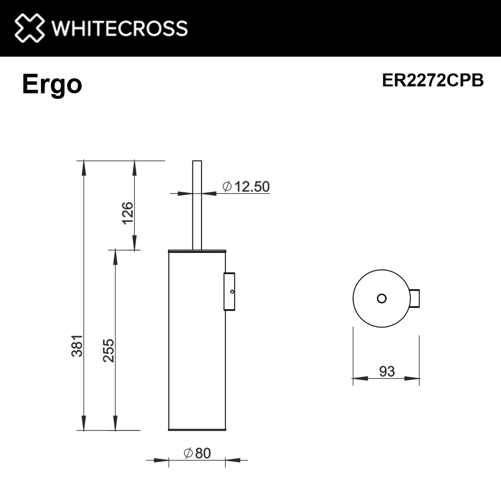 Ершик подвесной WHITECROSS Ergo ER2272CPB (брашированная медь)