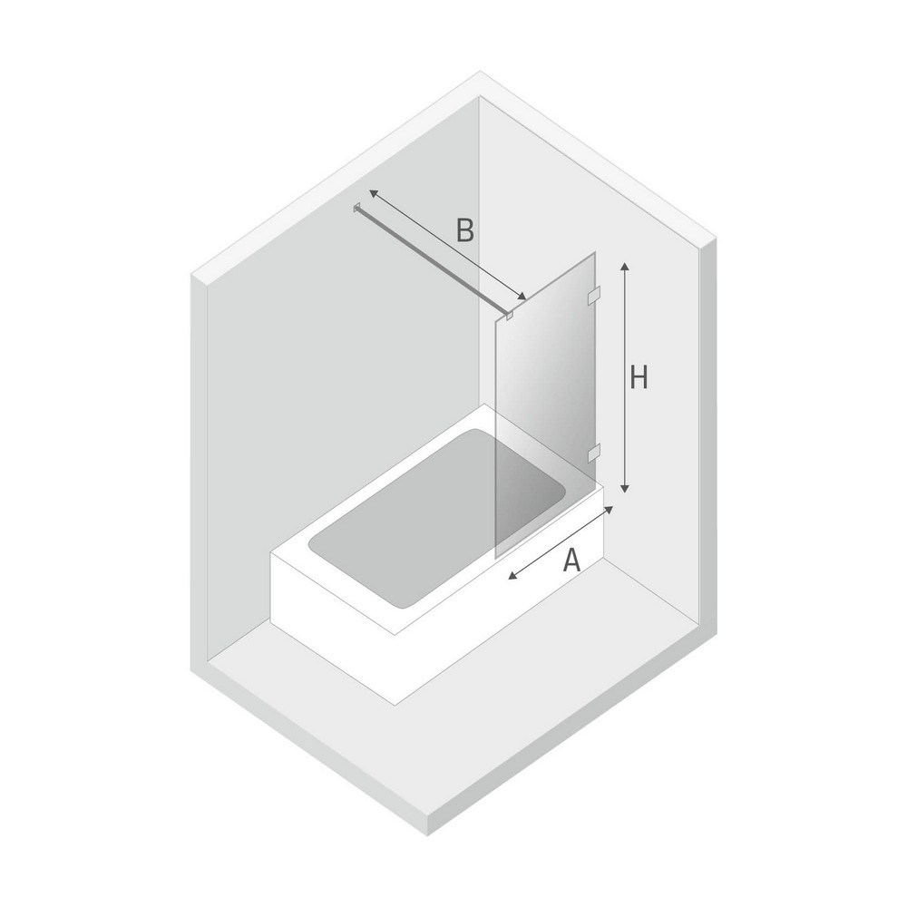 Шторка для ванны NEW TRENDY AVEXA WHITE 70x150 EXK-2962-WP (белый)