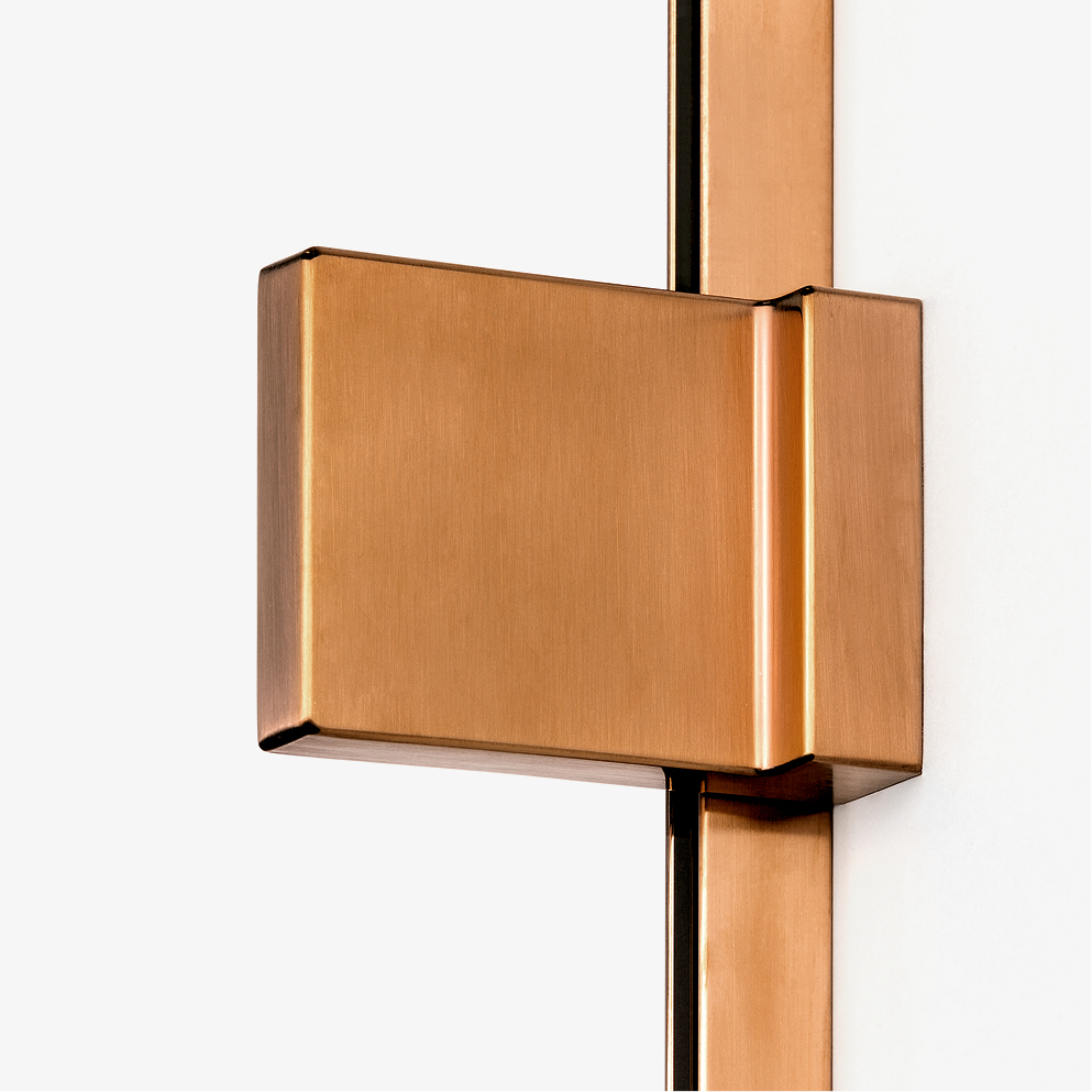 Душевое ограждение NEW TRENDY AVEXA COPPER BRUSHED R 80x90x200 EXK-3577 (брашированная медь)