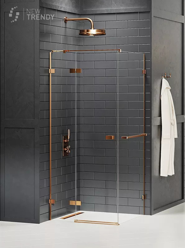 Душевое ограждение NEW TRENDY AVEXA COPPER BRUSHED L 90x70x200 EXK-3611 (брашированная медь)