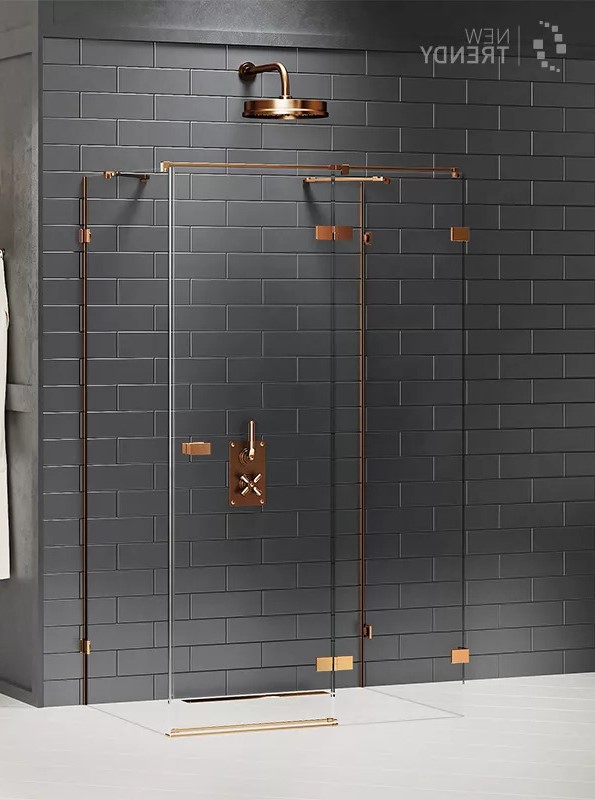 Душевое ограждение NEW TRENDY AVEXA COPPER BRUSHED R 110x90x200 EXK-3740 (брашированная медь)