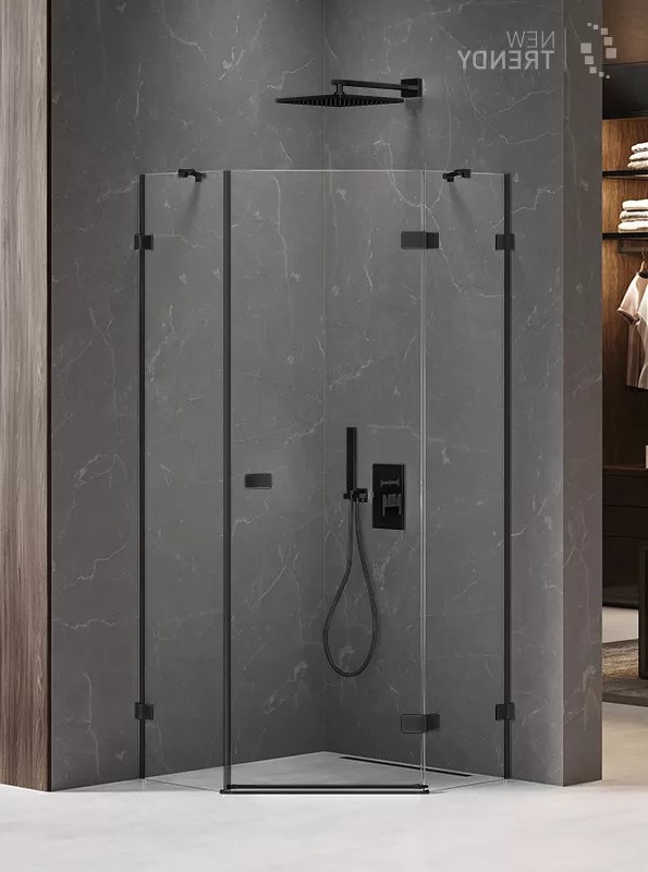 Душевое ограждение NEW TRENDY AVEXA BLACK R 80x80x200 EXK-3874 (черный)