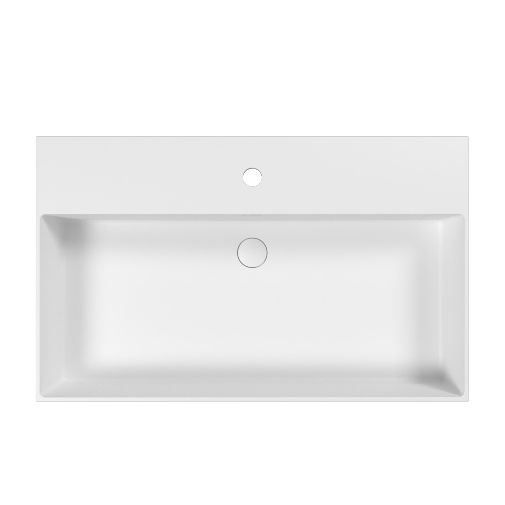 Умывальник WHITECROSS Lois 80x49 (белый мат) иск. камень