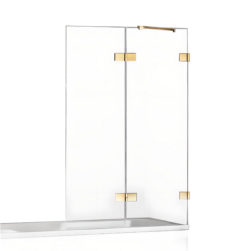 Шторка для ванны NEW TRENDY AVEXA GOLD BRUSHED 120x150 EXK-2015 R (брашированное золото)