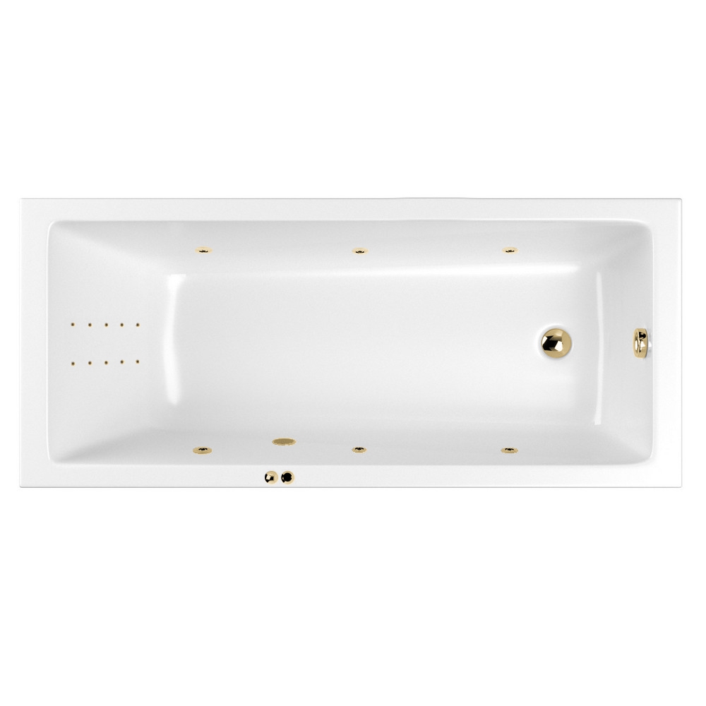 Ванна WHITECROSS Wave 180x80 "LINE NANO" (золото)