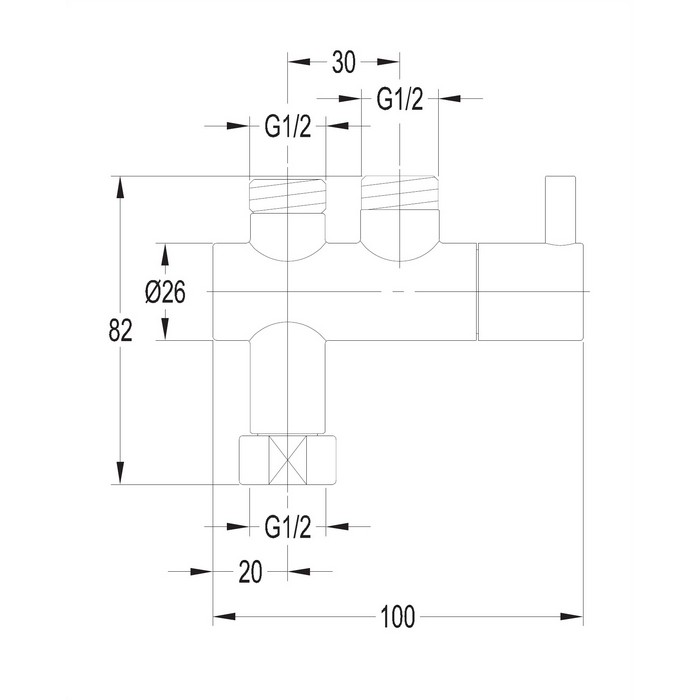 Регулятор температуры для смесителя с таймером OMNIRES Y Y8877CR (хром)