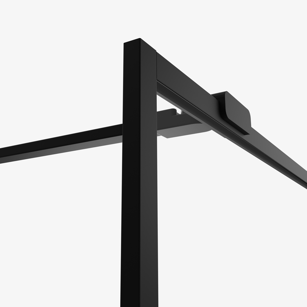 Душевое ограждение NEW TRENDY AVEXA BLACK 80x200 EXK-2658 (черный)