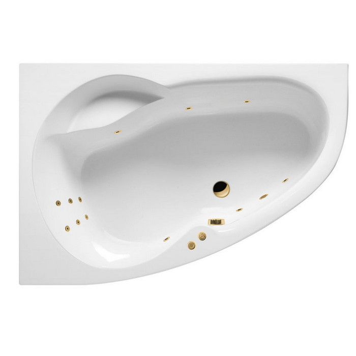 Ванна EXCELLENT Newa 160x95 (левая) "LINE" (золото)