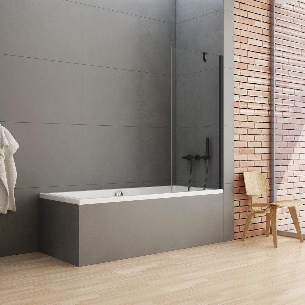 Шторка для ванны NEW TRENDY NEW SOLEO BLACK 70x140 P-0079 (черный)