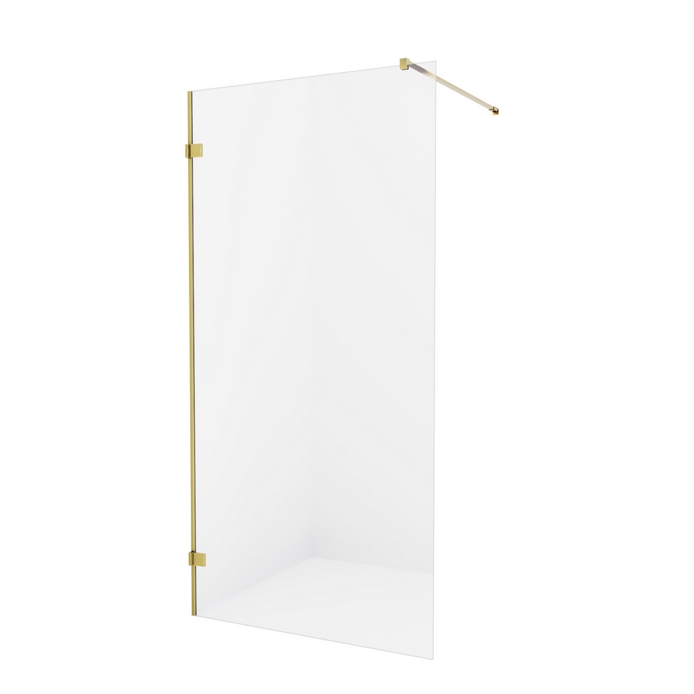 Душевое ограждение NEW TRENDY AVEXA GOLD BRUSHED 100x200 EXK-7005 (брашированное золото)