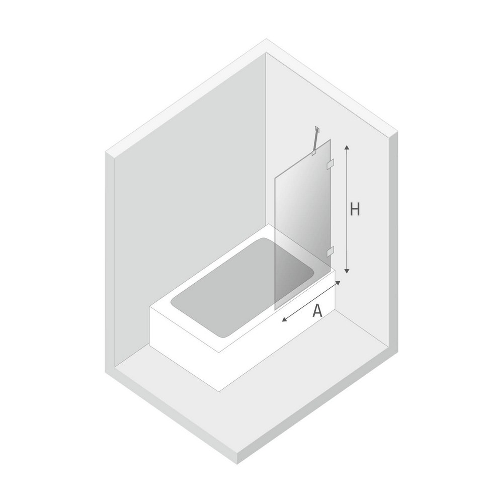 Шторка для ванны NEW TRENDY AVEXA WHITE 90x150 EXK-2964 (белый)