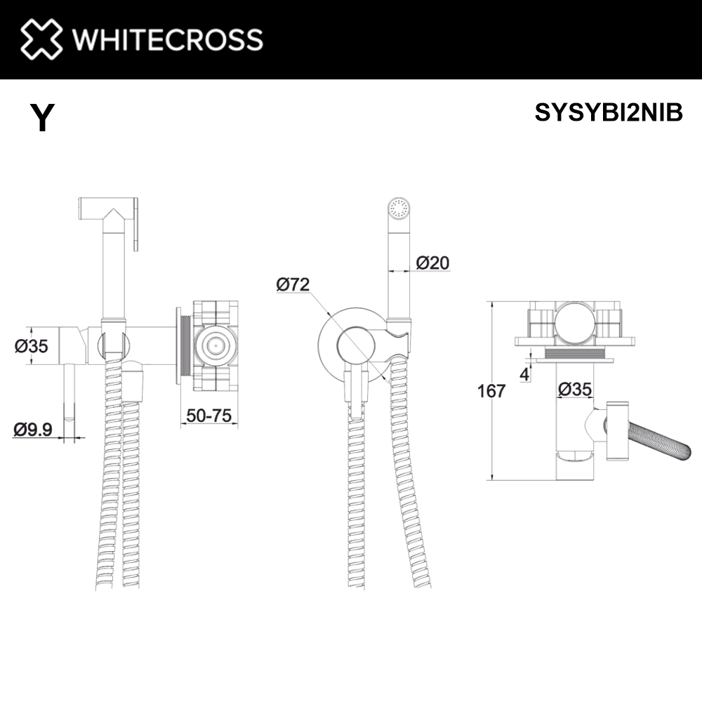 Внешняя часть WHITECROSS SYSYBI2NIB (брашированный никель)