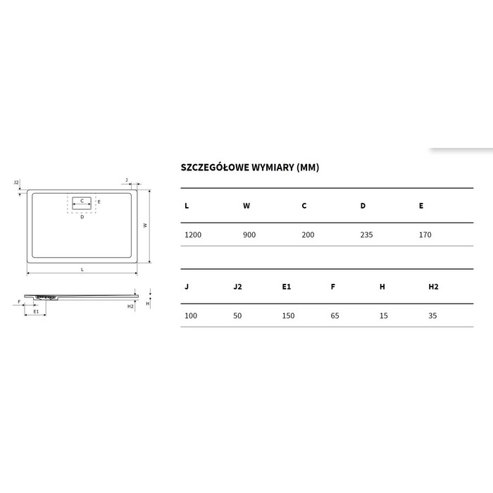 Поддон EXCELLENT Lavano 120x90 см (белый)