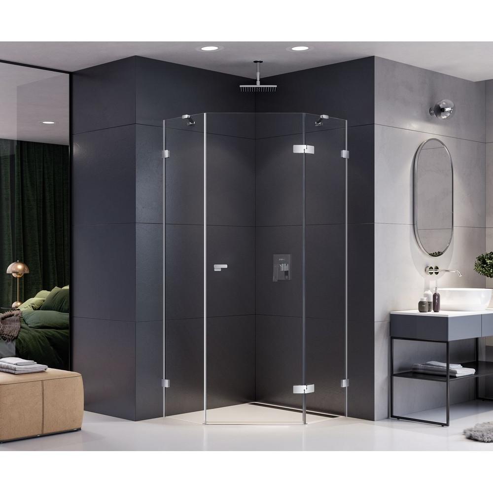 Душевое ограждение NEW TRENDY EVENTA R 90x90x200 EXK-4614 (хром)