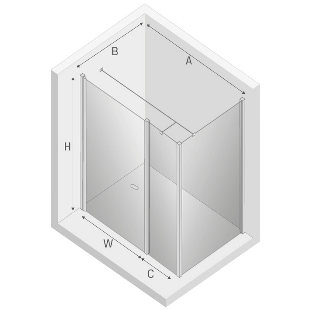 Душевое ограждение NEW TRENDY NEW SOLEO 100x80x195 K-0359 (хром)