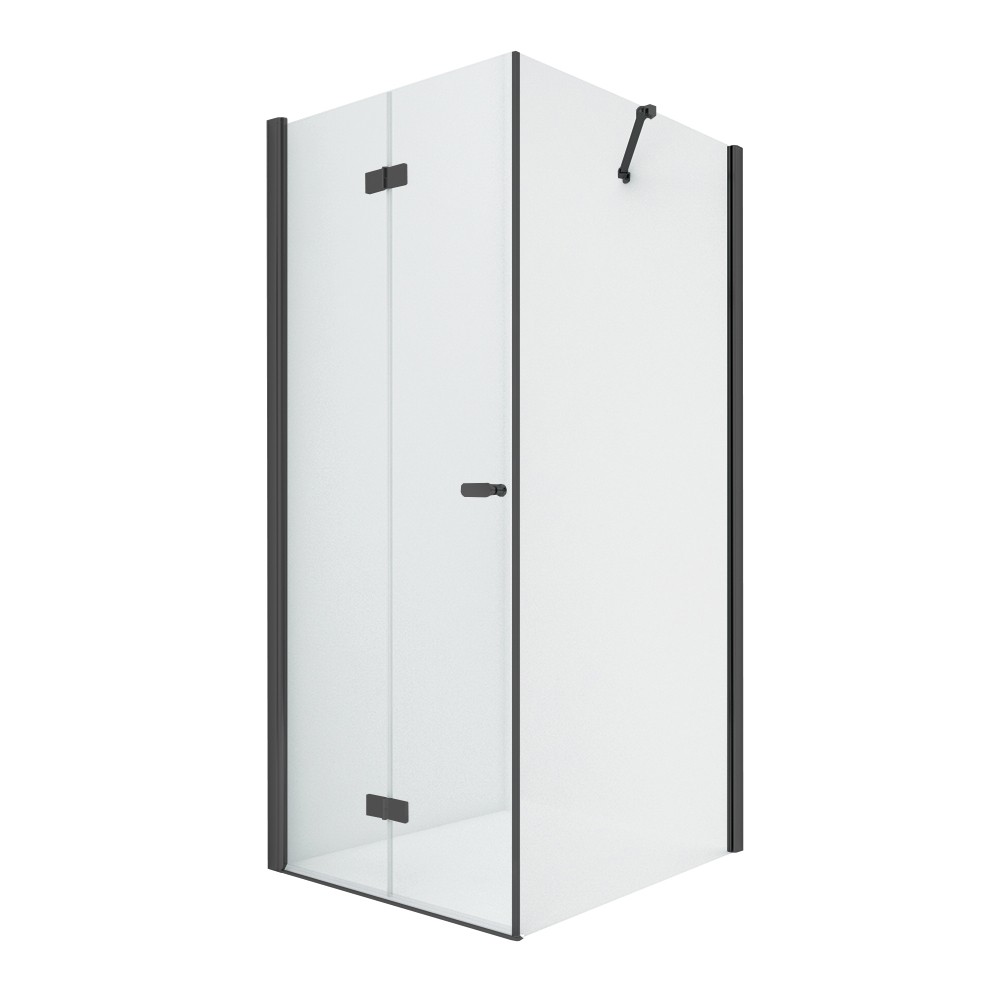 Душевое ограждение NEW TRENDY NEW SOLEO BLACK складные двери L 90x100x195 D-0235A/D-0116B (черный)
