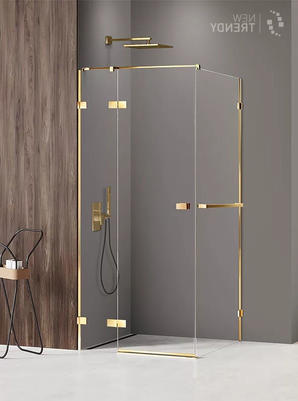 Душевое ограждение NEW TRENDY AVEXA GOLD SHINE L 80x120x200 EXK-3167 (золото)