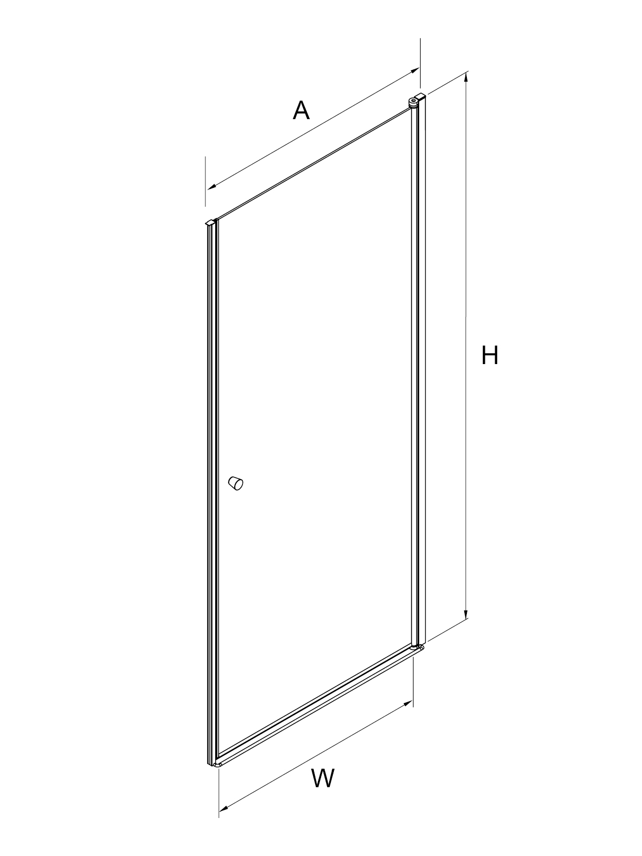 Дверь в нишу NEW TRENDY SUPERIA BLACK 90x195 D-0333A (черный)