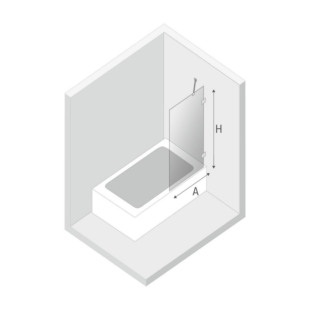 Шторка для ванны NEW TRENDY AVEXA GOLD SHINE 70x150 EXK-2172 (золото)