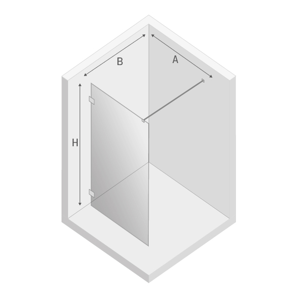 Душевое ограждение NEW TRENDY EVENTA 150x200 EXK-4625 (хром)